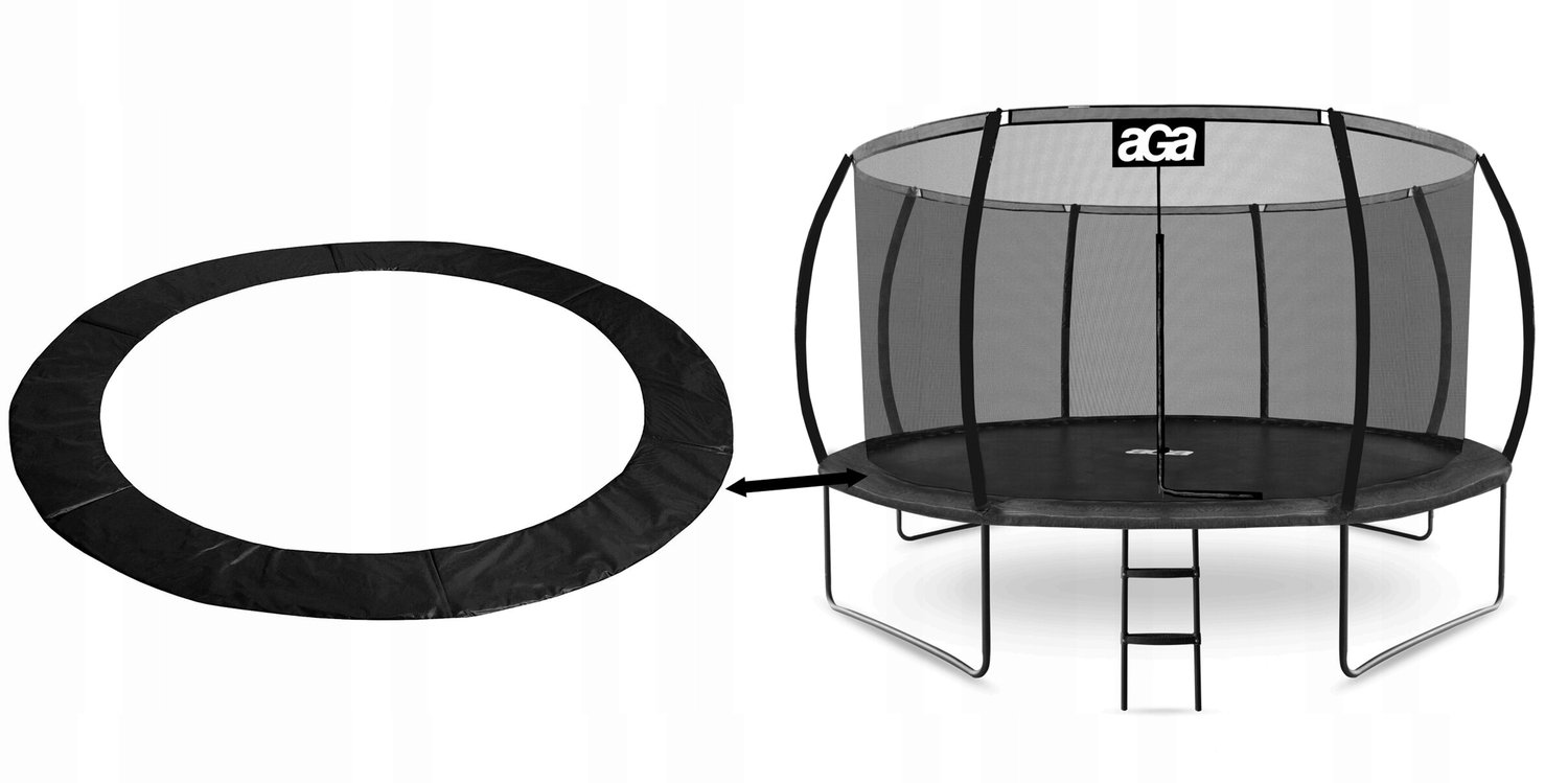 Universele Trampoline Veerspannerhoes Zwart 500 cm (16 ft)
