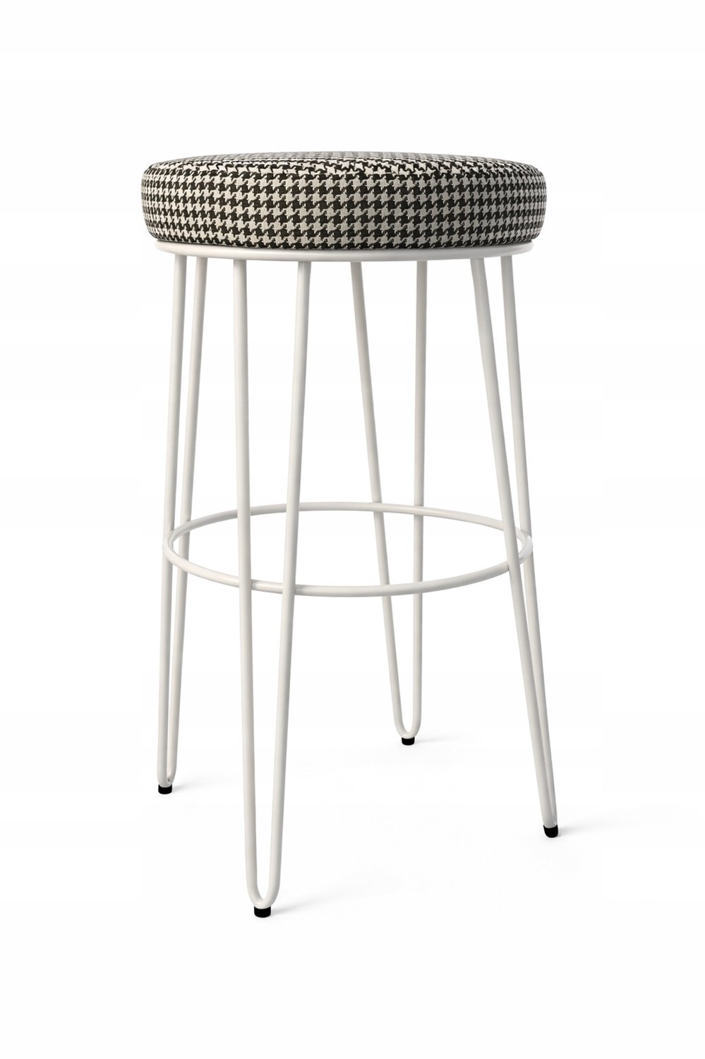 Lage barkruk '4P' 66 cm kasjmier pied-de-poule stof
