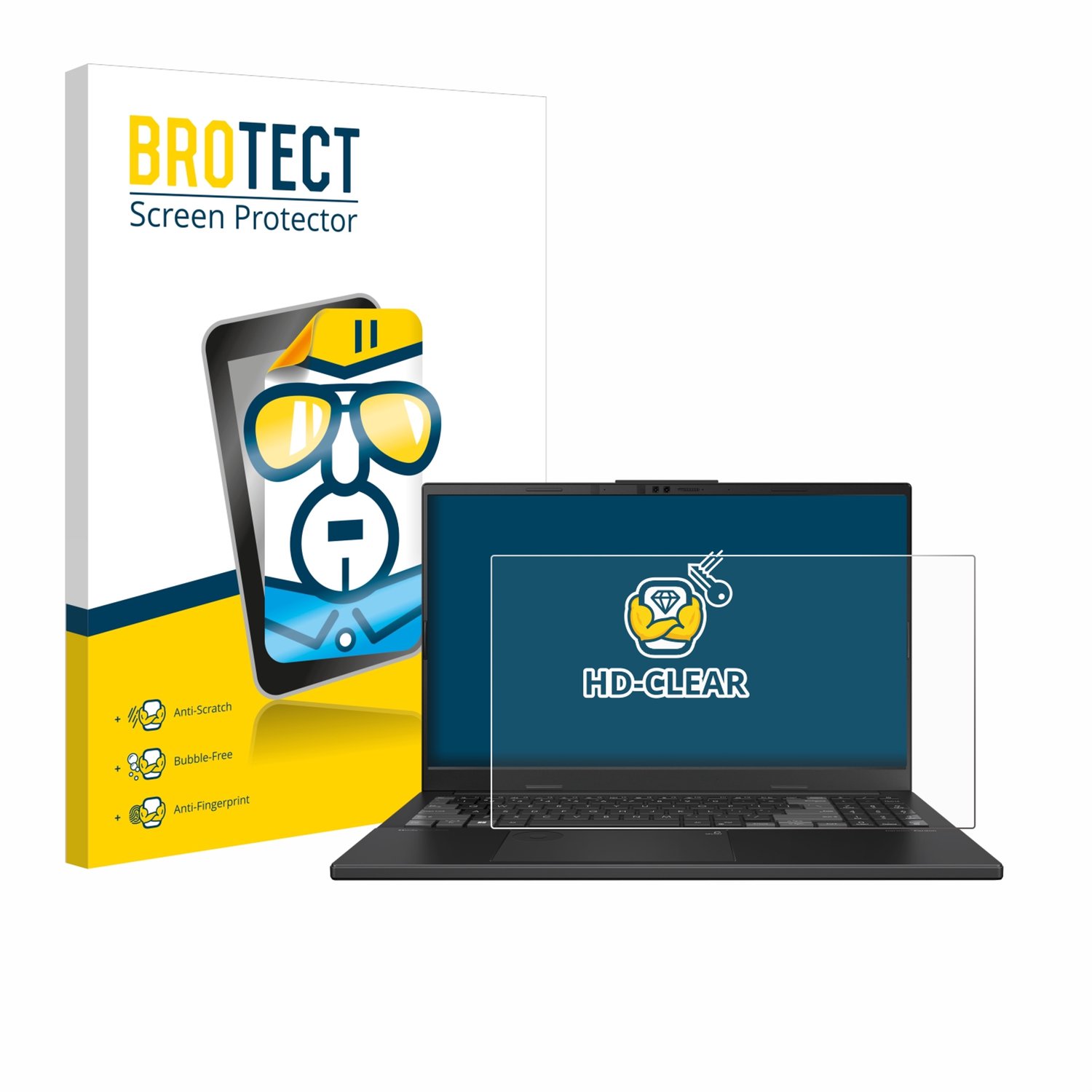 BROTECT - Screenprotector voor ASUS VivoBook Pro 15 OLED N6506 - Folie Beschermfolie transparant