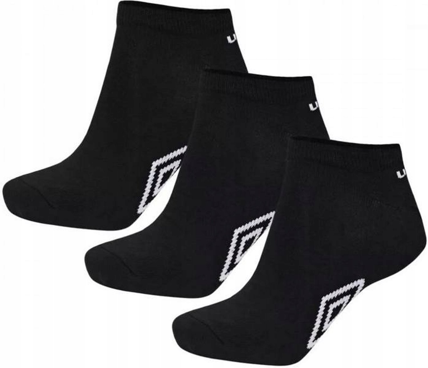 Umbro Sokken Sneakers 3-Pack Unisex Zwart
