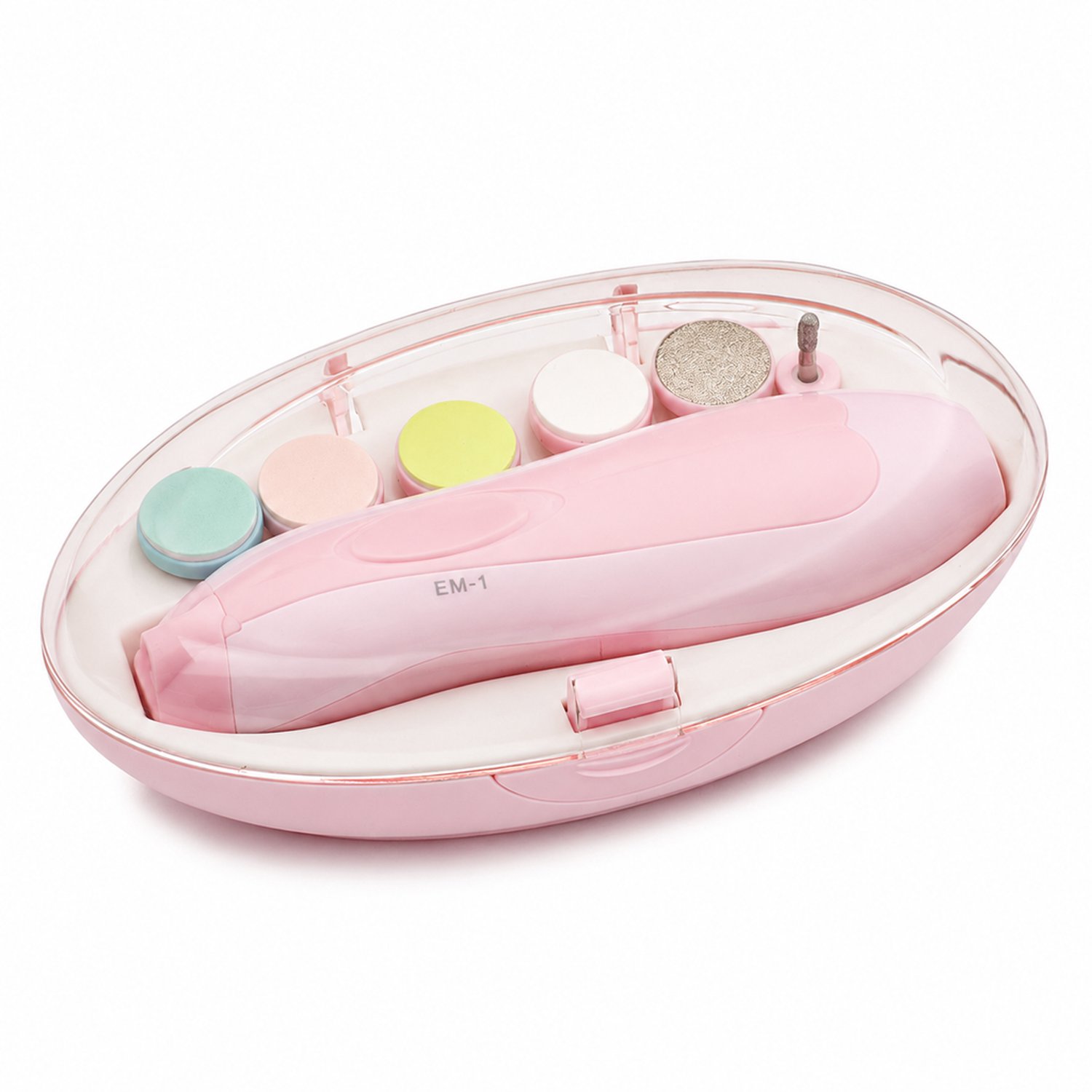 Elektrische nagelknipper - EM-1 - draagbaar model voor moeder en kind - Minnie-roze
