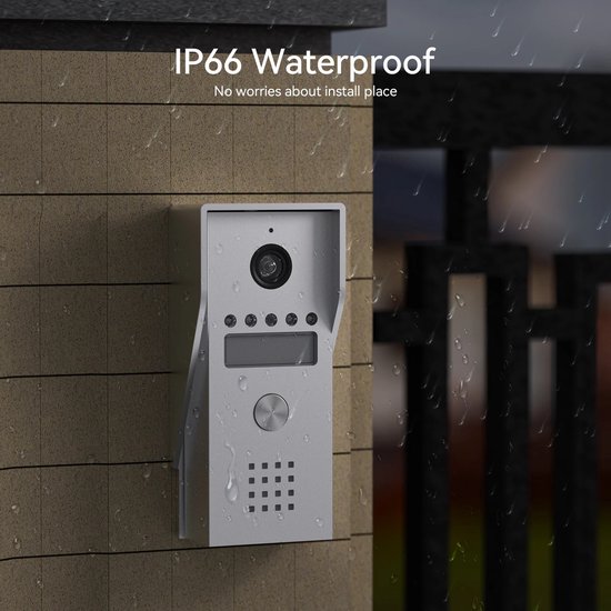 Videodeurtelefoon 4,3 Inch Kleurenscherm - 4-Draads Bedraad - 120 Graden Groothoekcamera - Handsfree Intercom - Binnenmonitor Met Ontgrendelknop — afbeelding 4