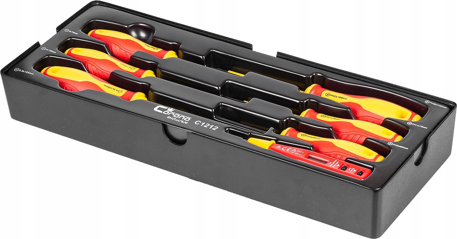 Elektrisch Gereedschap Set: 6 Schroevendraaiers + Spanningsmeter