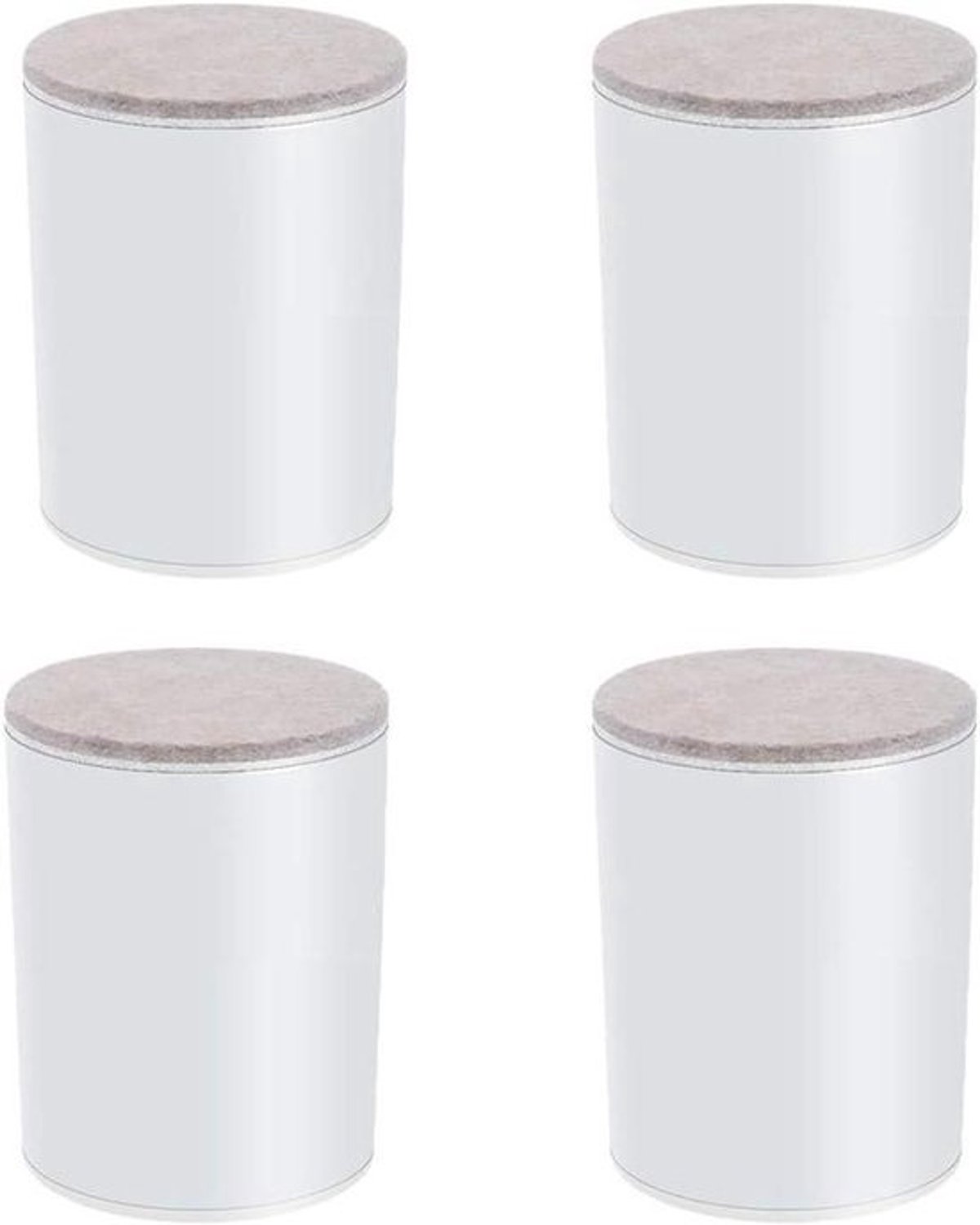 Metalen meubelpoten - Set tafelonderstellen - Meubels verhogen - Sterk draagvermogen - 60x52mm - Wit