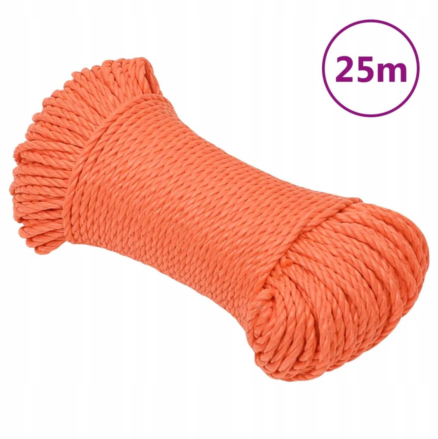 Oranje PP Touw 8mm 25m UV-bestendig & Waterdicht - 360kg