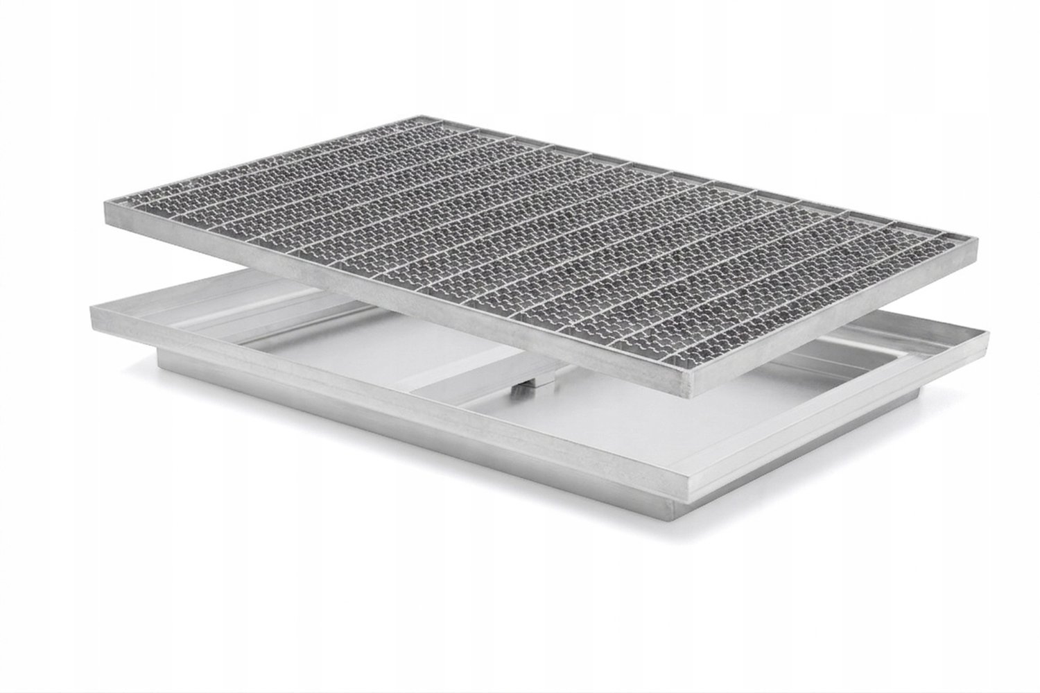 Polentex Serrated Stalen Rooster Wratel 60x40cm met 80mm Aluminium Bak