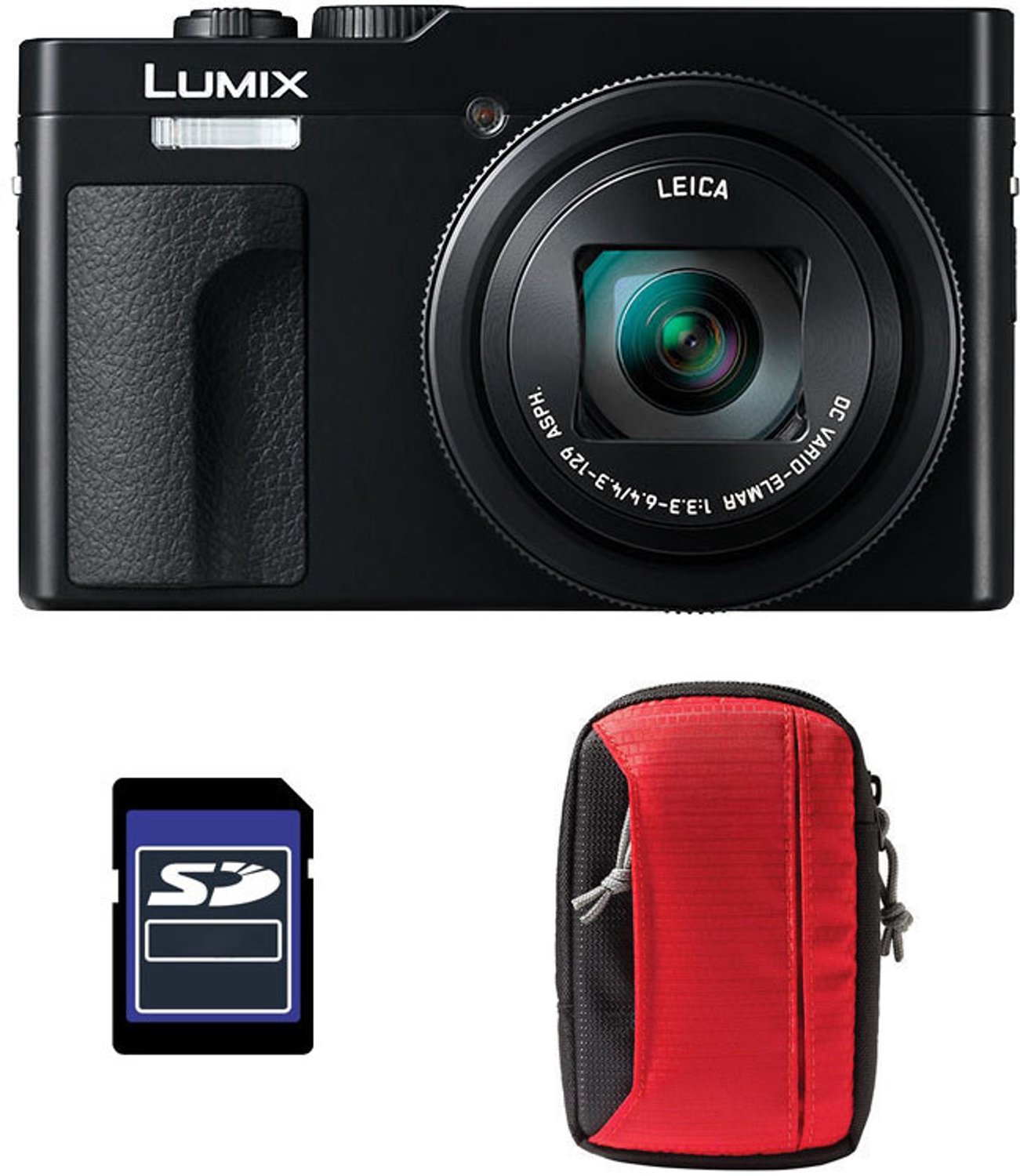 PANASONIC Lumix TZ99 Noir + Sac + Carte SD 16 Go