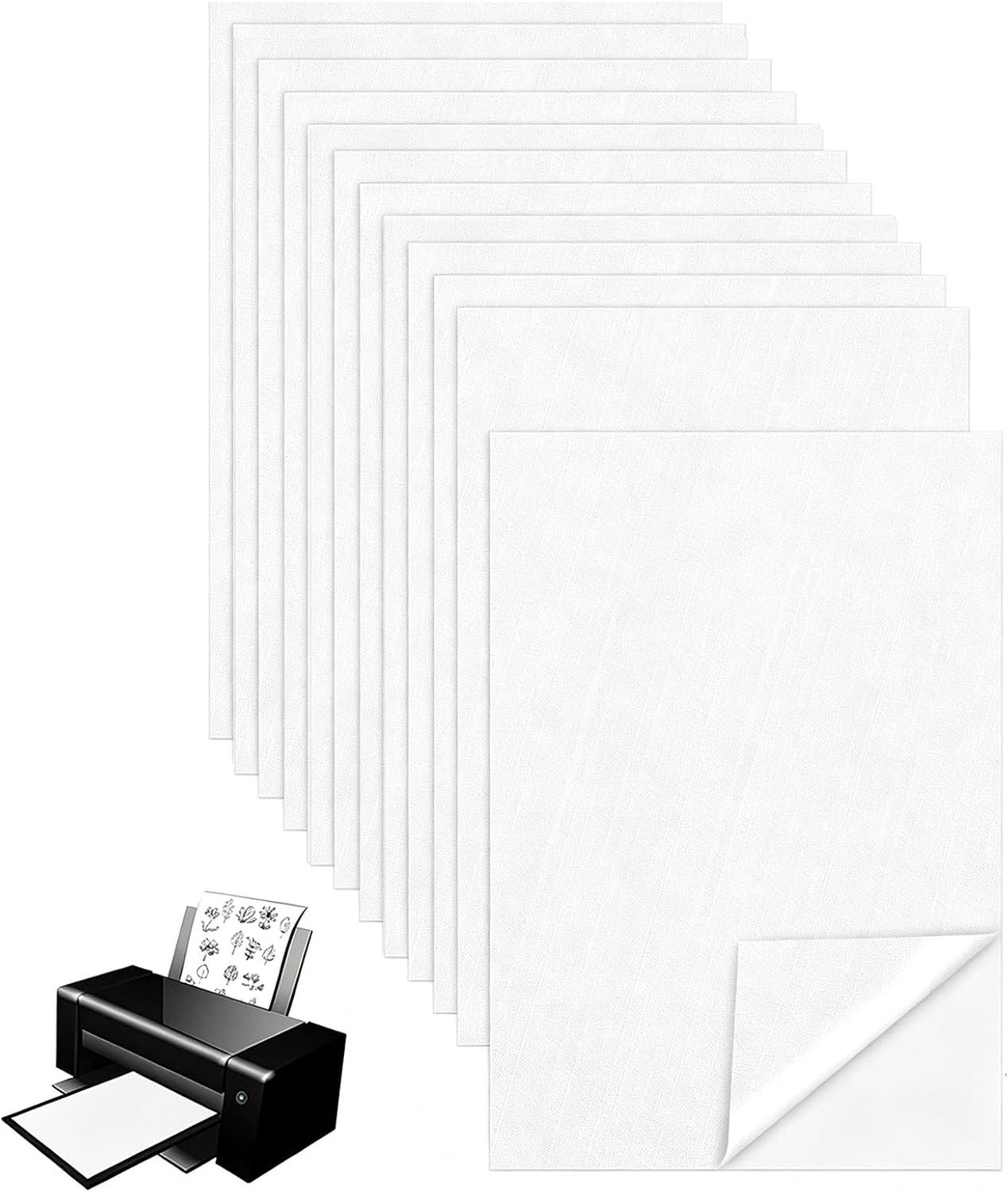 Fleece Wateroplosbare Zelfklevende Embroidery Paper Set van 12 - 21 x 30 cm voor Hand- en Machineborduren, Ideaal voor DIY Stencils en Creatieve Projecten