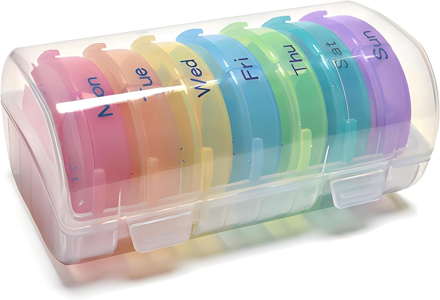 Ronde Pillen Organizer Box met 21 Compartimenten, Waterdicht en Draagbaar voor Medicijnen, Vitaminen en Supplementen voor Zeven Dagen