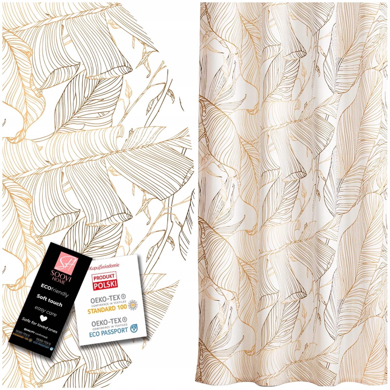 SOOVI Gordijnen op Maat - Hoge Kwaliteit Polyester met Band & Haken