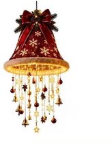 Kerstboommuts Lamp - 1 Stuk - Hangende Kroonluchter Met Kerstmutsen - Hangende Kerst Decoratie - Kerst Decoraties - Oplichtende Kerstmuts - Kerstmutsdecoratie - Feestelijke Verlichting - Batterij Niet Inbegrepen - Stijl E: Klokvorm
