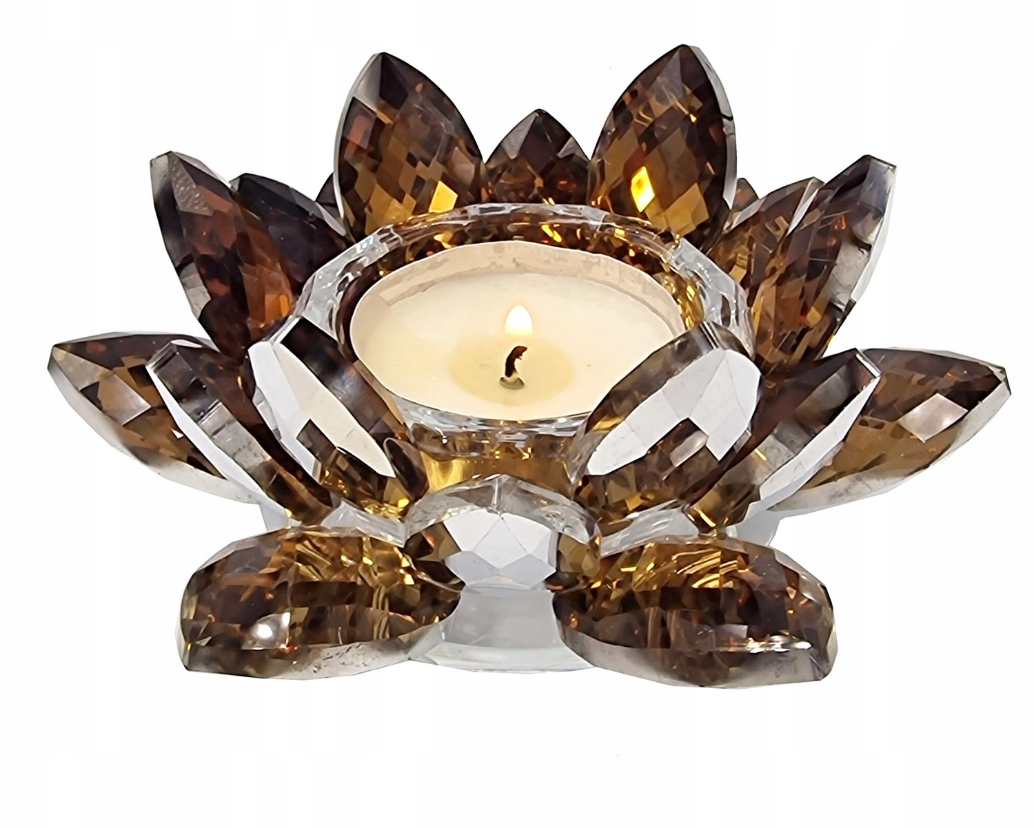 Madex Lotos Glamour Kristallen Kaarshouder XS Goud - Stijlvolle Decoratie