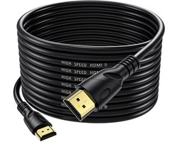 4K HDMI-kabel 15m-Jorenca(HDMI 2.0,18Gbps) Ultra High Speed vergulde connectoren, Ethernet Audio Return, Video 4K, FullHD1080p 3D Compatibel met Xbox Arc PS3 PS4 PS9 PC HDTV