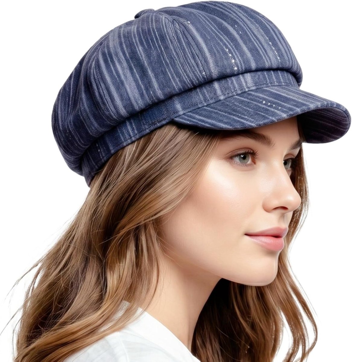 ballonmuts dames klep lente zomer baret cap dames achthoek cap