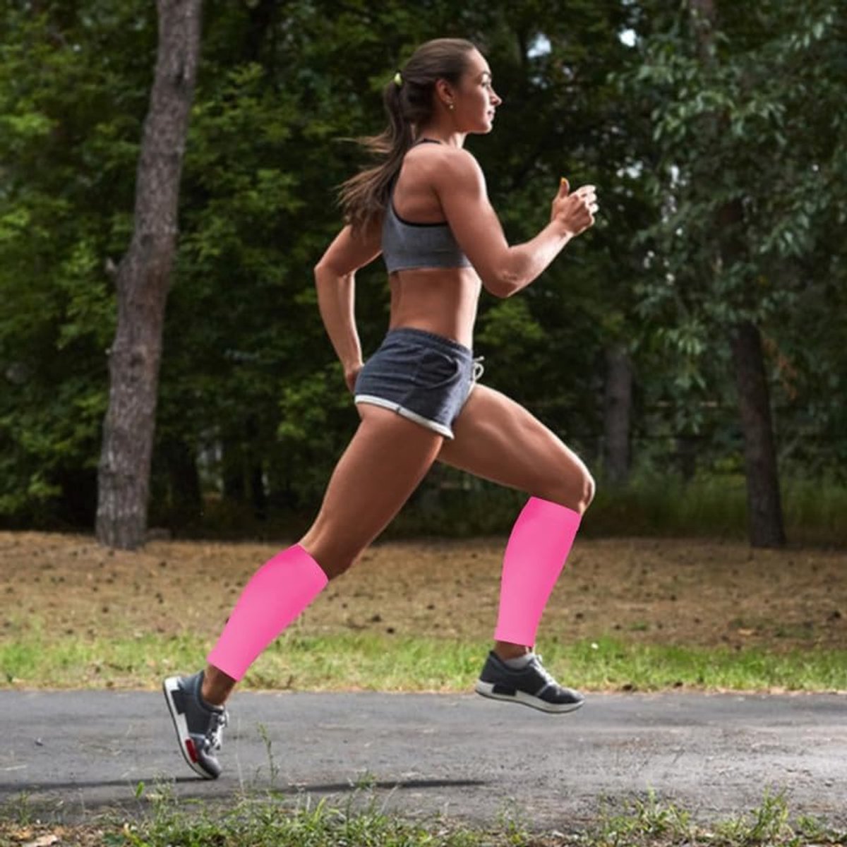 Kuit Compressie Mouwen voor Mannen en Vrouwen (20-30mmHg) - Been Compressie Mouw voor Hardlopen, Fietsen, Shin Splints Ondersteuning, Verlichting van Beenpijn