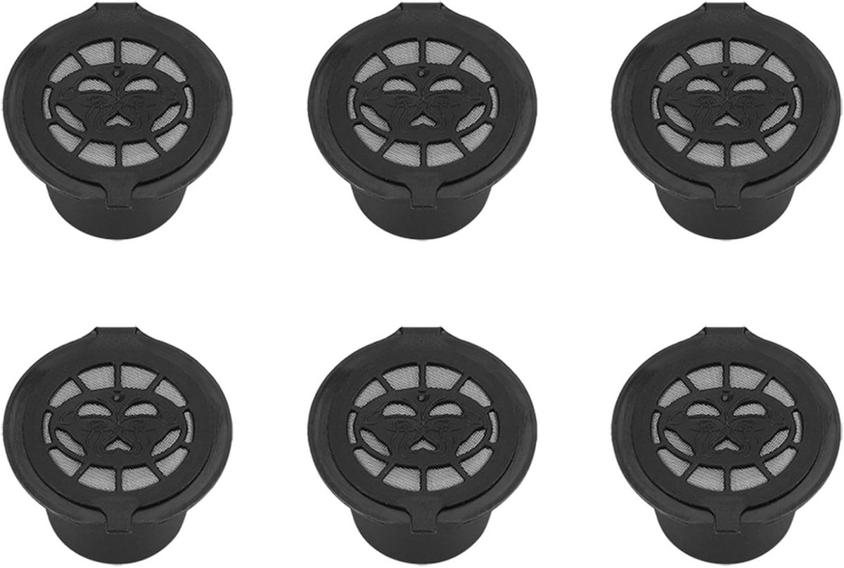 Herbruikbare en Navulbare Koffiecapsules - 6 Stuks RVS Filters voor Koffiemachines, Universele K Cups met Vijf Gatontwerp voor Duurzaam Koffiegenot