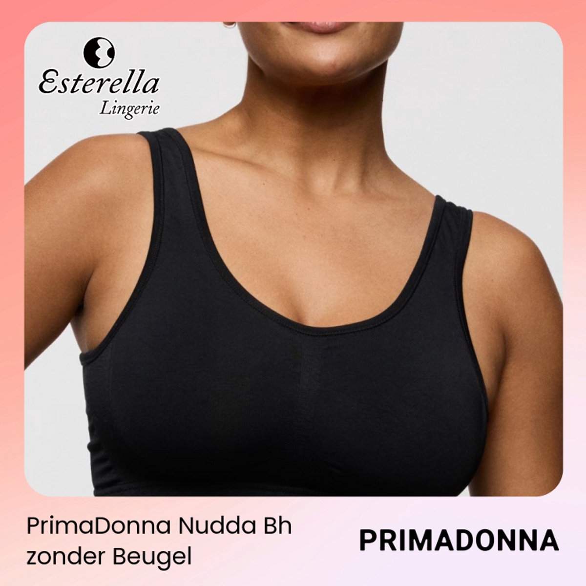 PrimaDonna Nudda Bralette 0163610 Zwart - maat EU 100CD / FR