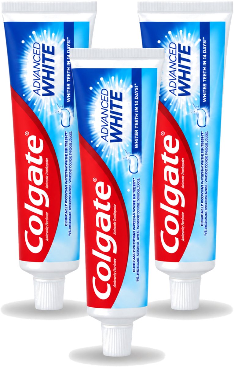 3 x Colgate - Advanced White - Tandpasta - 100ml - Voordeelverpakking - 3 stuks