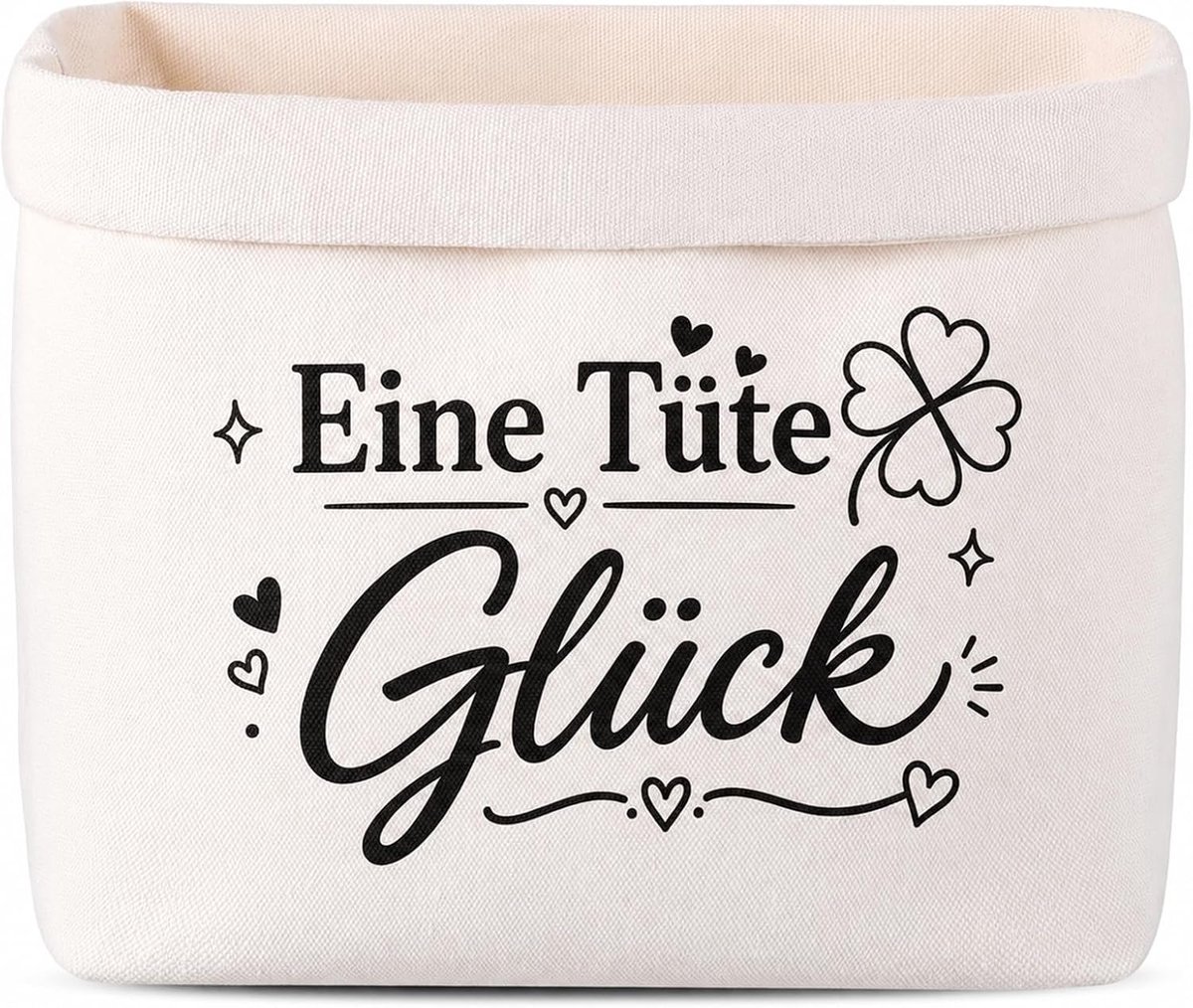 Broodmand Met Eine Tüte Glück Gelukscadeau Broodzak, Stoffen Broodmand Cadeaus Voor Verjaardagen en Kerstmis