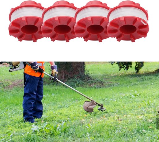 4 x draadspoel voor Einhell grastrimmer GE-CT 36/30 Li E Solo, Agillo 36/255 BL, agillo 18/200, lengte 8 m, van nylon, diameter 2 mm — afbeelding 5