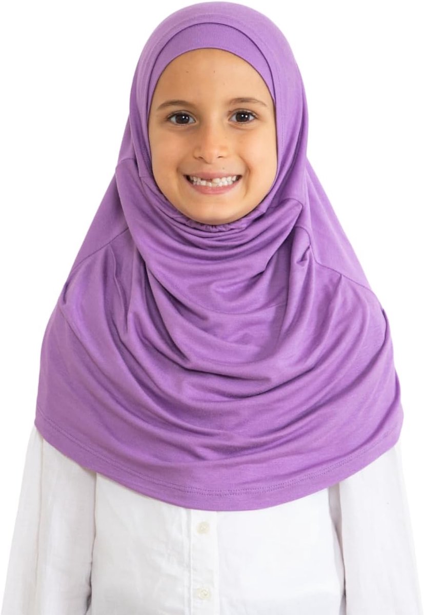 Gemakkelijk te dragen hijab voor meisjes, moslimsjaal voor kinderen, instant hijabs voor vrouwen, viscose kindersjaals voor Ramadan Eid
