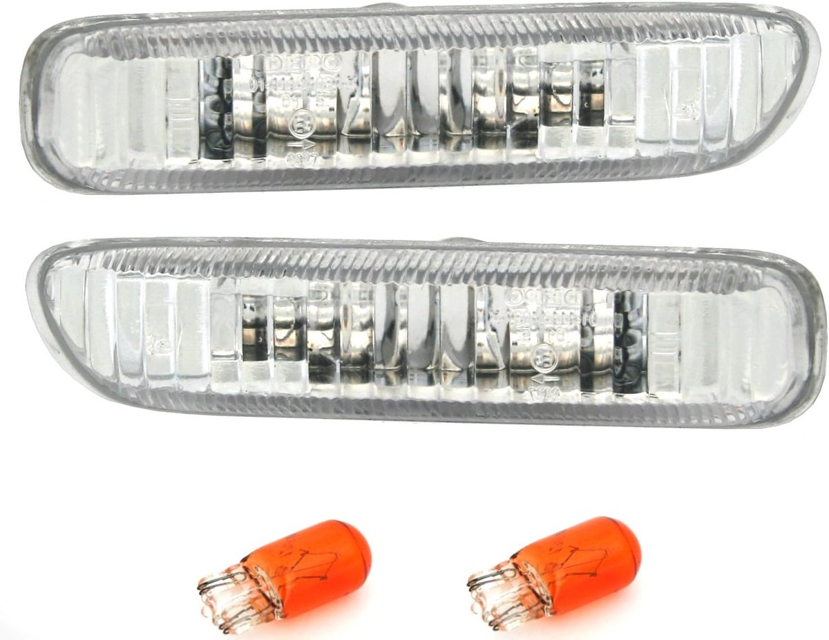Tuning GmbH & Co. KG 960019 zijknipperlichtset, helder glas chroom