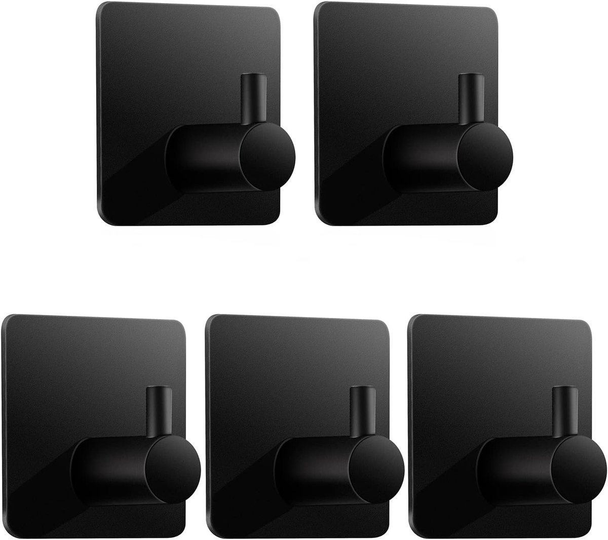 haken extra sterk, 5 stuks handdoekhouders zonder boren, kledinghaken, wandhaken, zelfklevende kapstokhaken van roestvrij staal, ideaal voor badkamer, decoratie, badkamer, garderobe