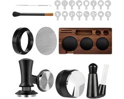 Tamperset met tamperstation voor barista koffie barista accessoires tamper station universele koffie tamping standaard voor zeefdrager tamper caffee leveler WDT tool