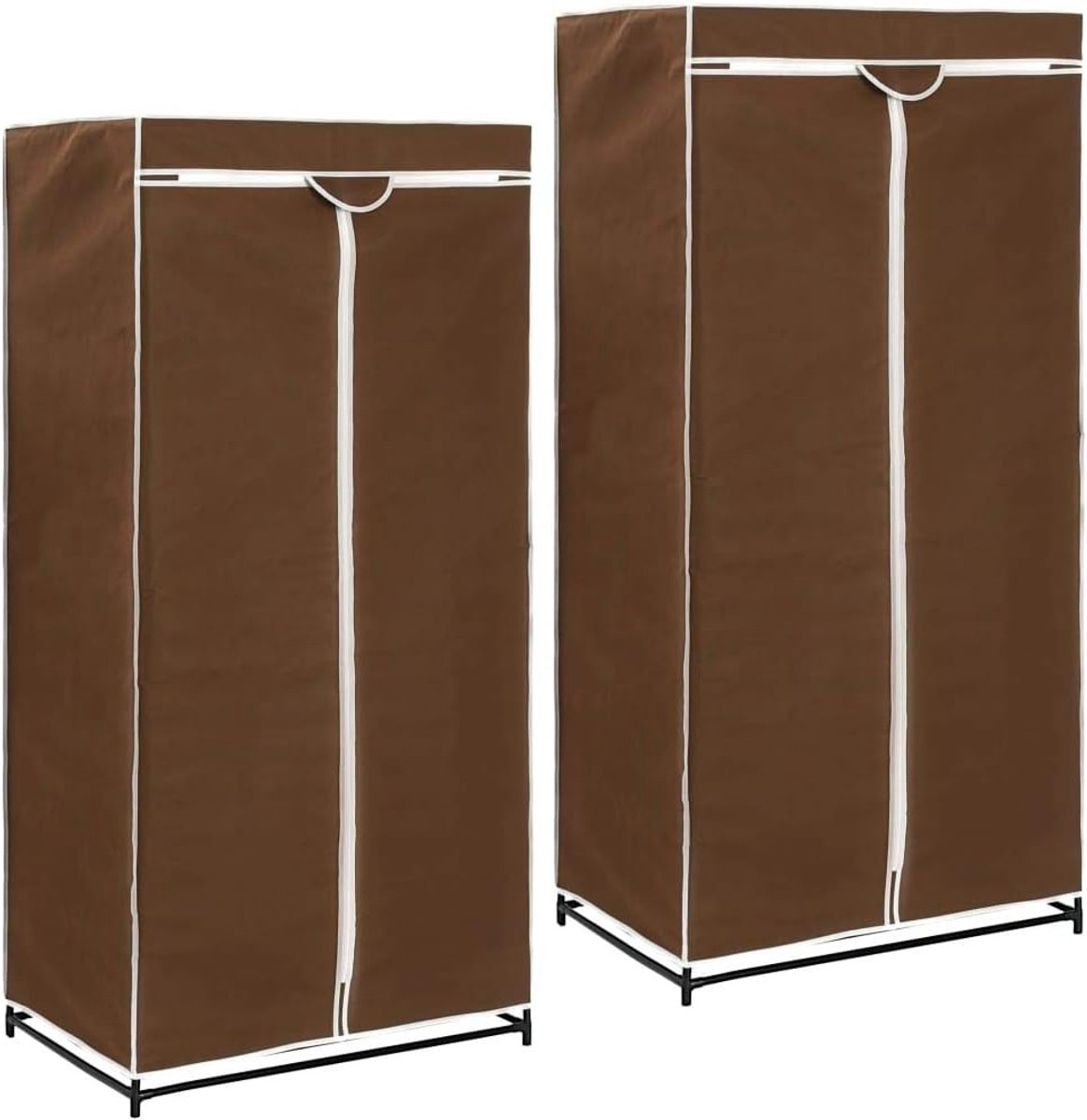 Organisatiesysteem kledingkast organizer hangrek 75 x 50 x 160 cm (B x D x H) ijzeren buizen 100% polyester