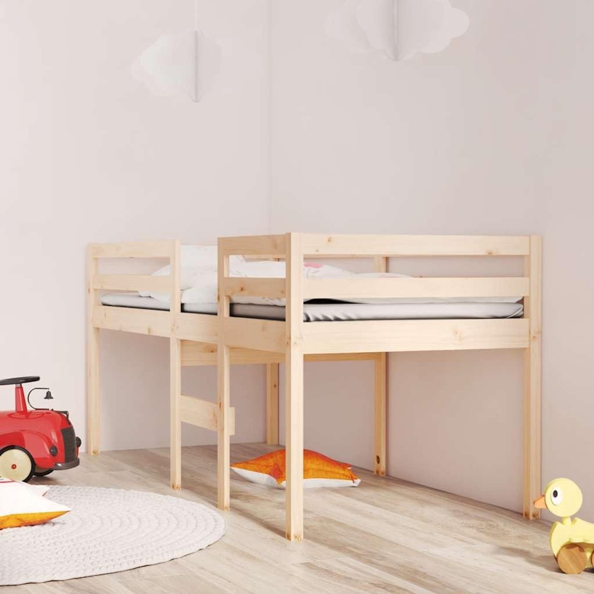 Grenenhout multifunctioneel voor kleine kamers Naturel 80x200 cm