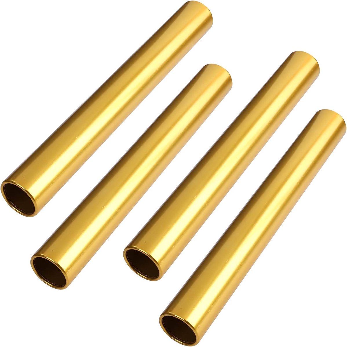 Field Aluminium Relais Batons, Race Apparatuur voor Running Race Team, Corrosiebestendig Hoge Sterkte Glad Oppervlak, Geschikt voor Outdoor Sport Praktijk Atleet (4 gouden)