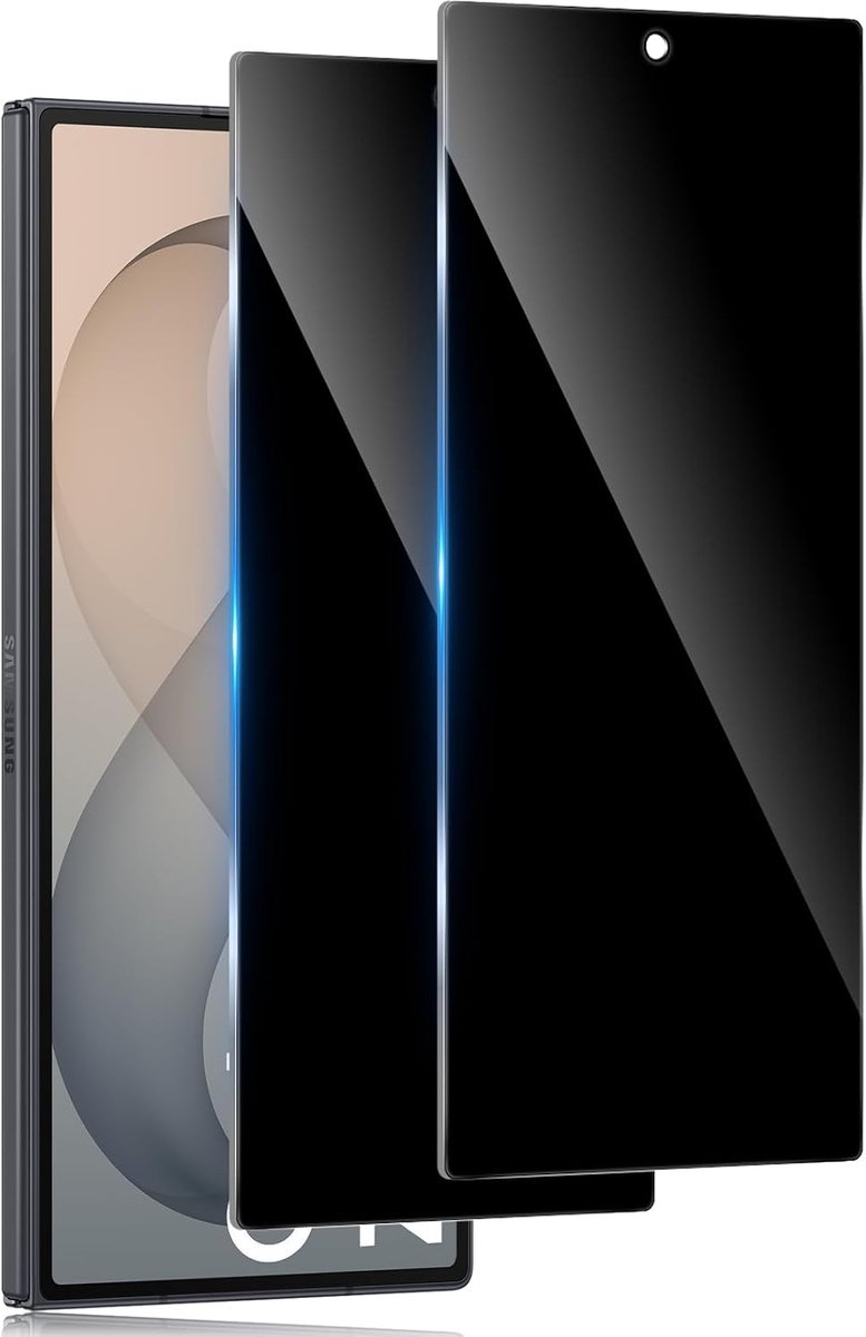 2 stuks Antispy Screen Protector voor Samsung Galaxy Z Fold 8 Ultra Privacy, Guard 9H Filter Glas, Volledige Film gehard glas onbreekbaar, anti-verblinding