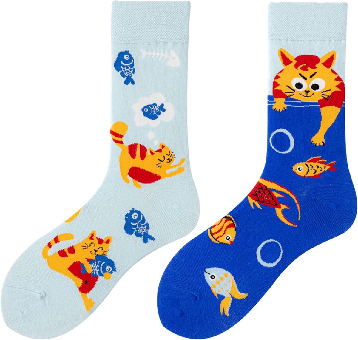 Sokken Voor Dames En Heren Unisex Veel Motieven Dieren Eten Fruit Sport Kunst Van Katoen Cadeau Asymmetrische Patronen Links En Rechts