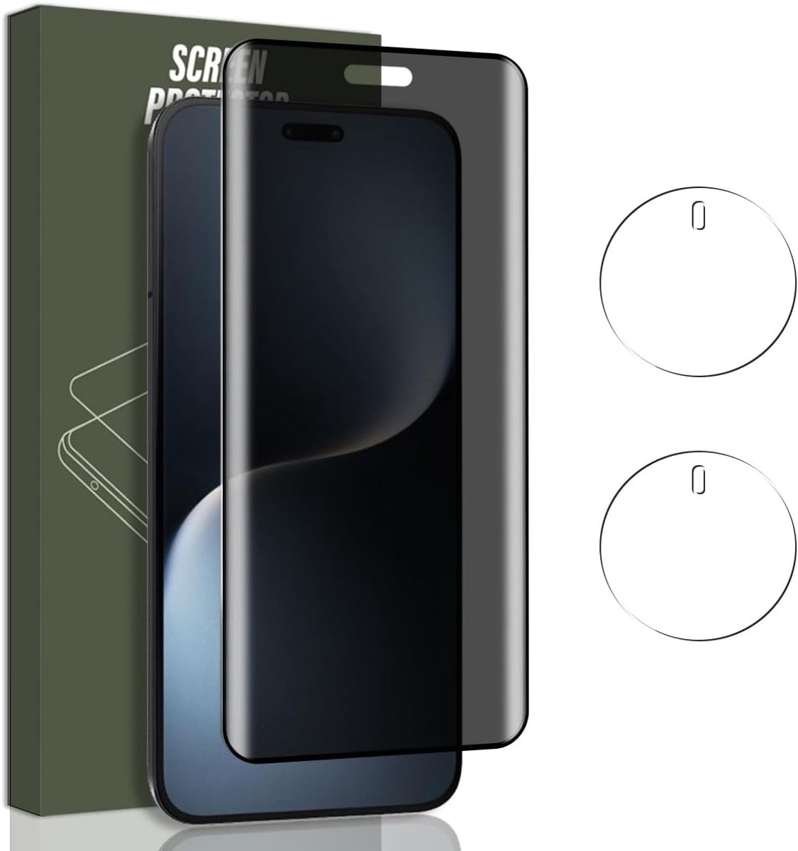 Anti-spion gehard glas voor Honor Magic 7 Pro (6,8 inch) privacybescherming glas [1 stuk] en camera aan de achterkant [2 stuks] displaybescherming voor Honor Magic 7 Pro (6,8 inch)