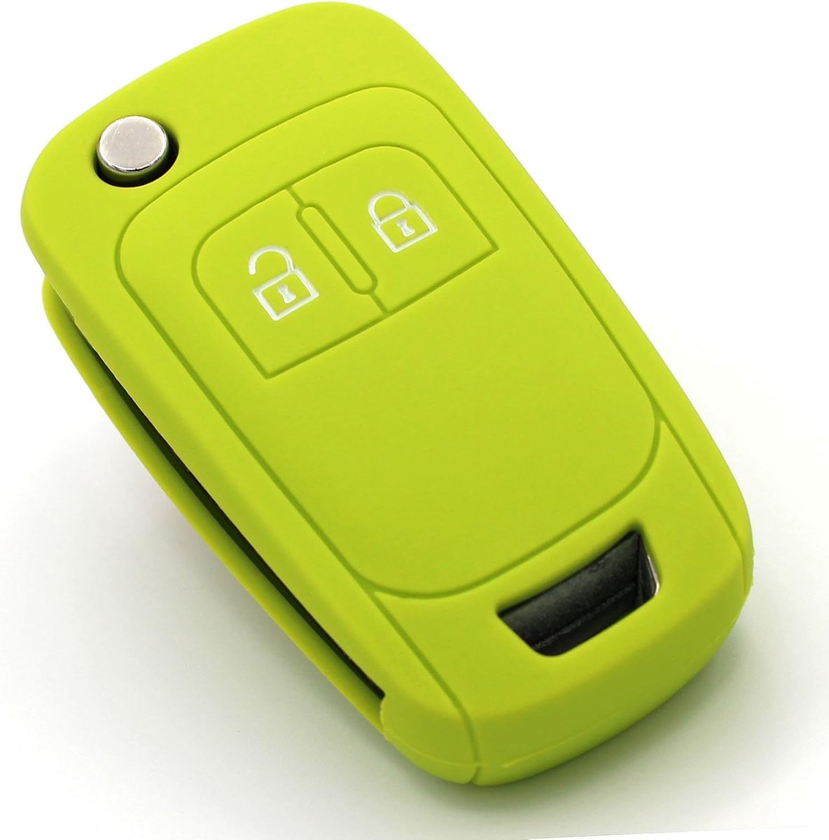 Sleutelhoes OE, voor 2 toetsen, siliconen autosleutel, limoengroen