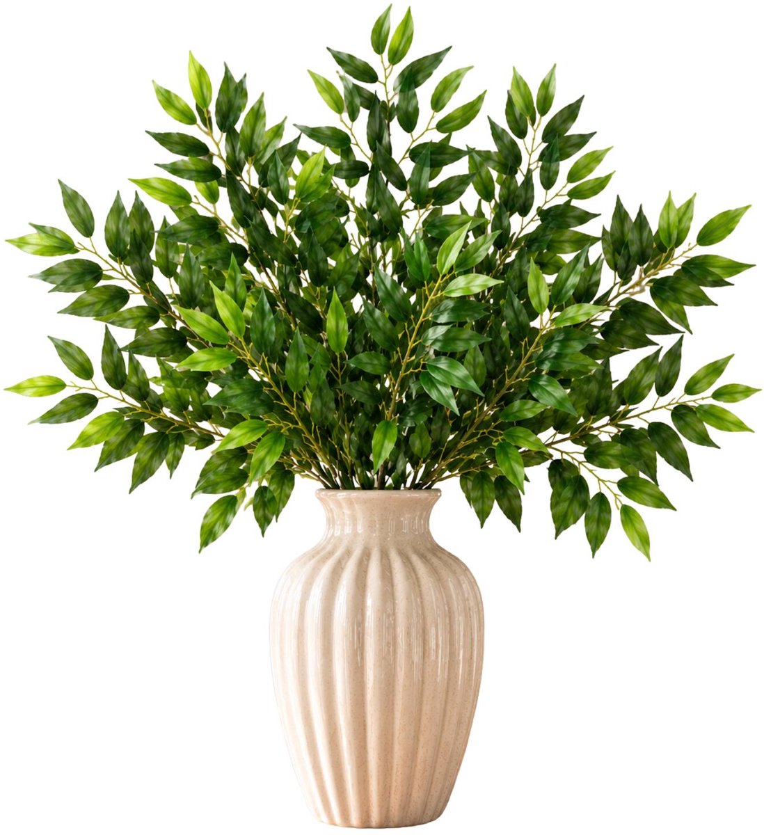 Mica Decorations Kunstplant takken Ruscus - 5x - H72 cm - lichtgroen - kunststof - bladgroen - siertakken