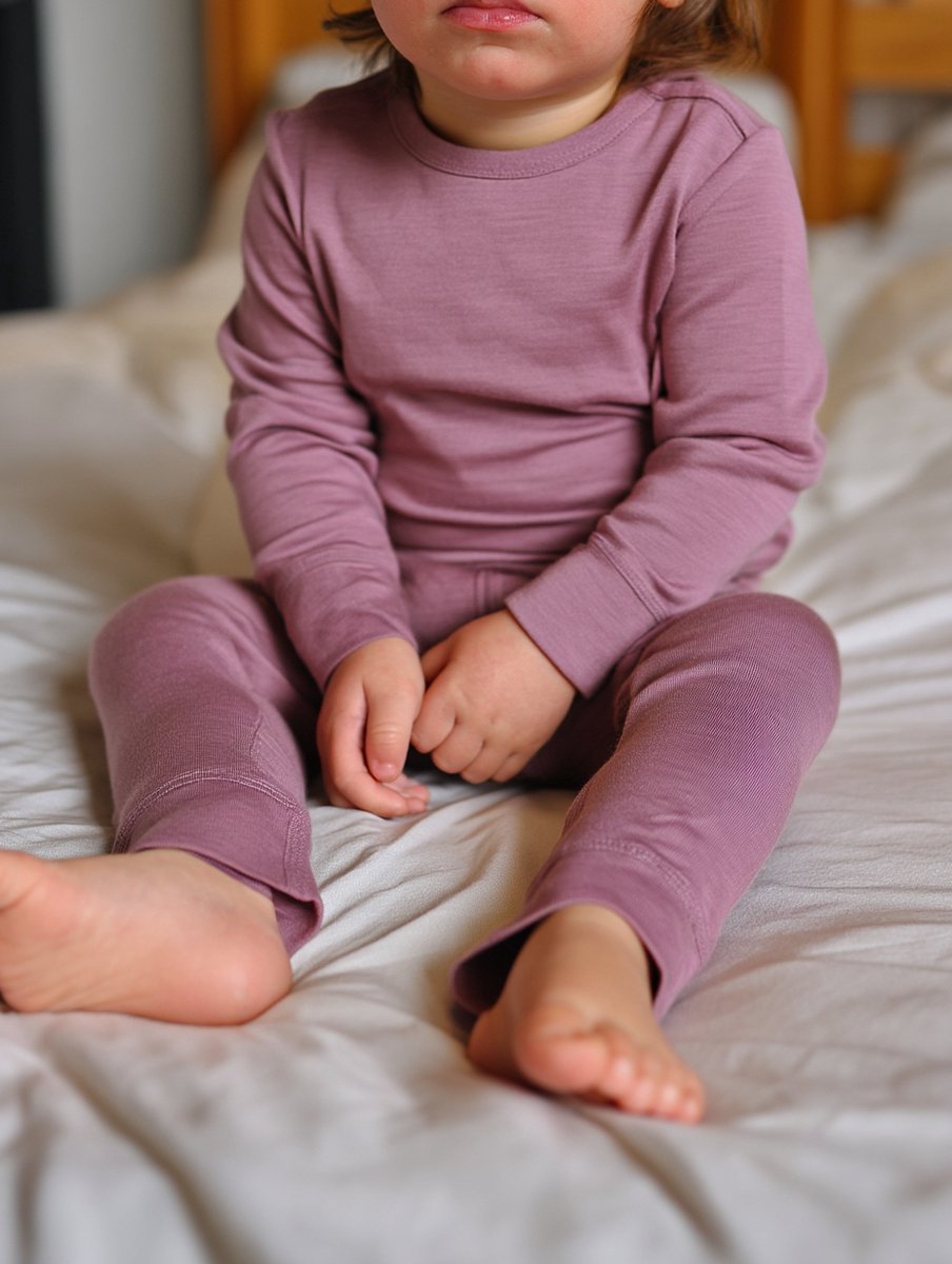 Wollen baby- kindertrui - Merinowol - Lavender Mist 98