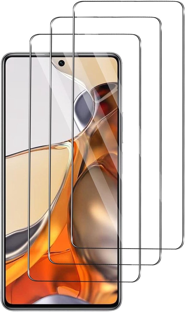 Pantserglas voor Xiaomi 11T Pro 5G, pantserbescherming, glas voor Xiaomi 11T Pro 5G, beschermfolie, HD gehard glas, displaybeschermfolie, anti-kras glasfolie, 3 stuks