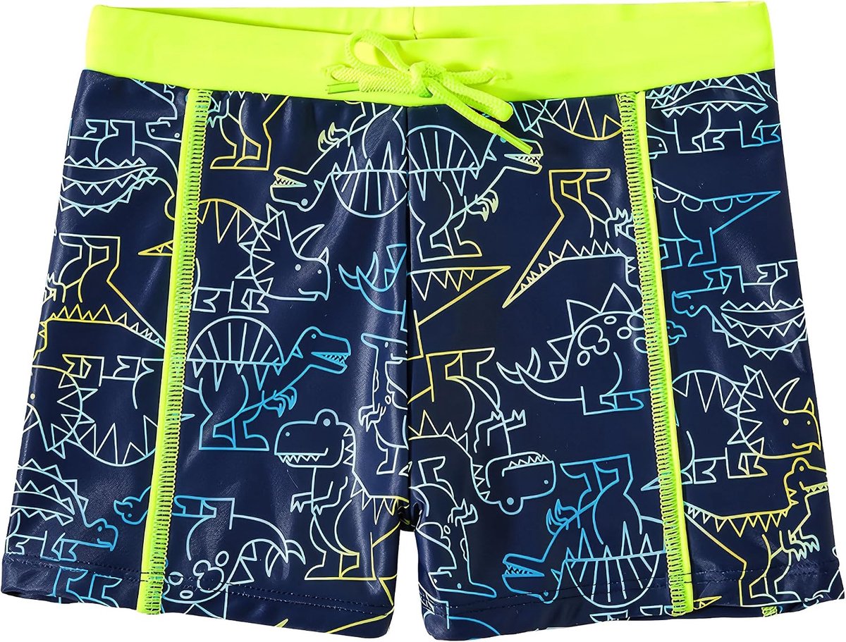 Zwembroek Jongens Korte Zwemshort met Voering Zwemshort Verstelbaar Koord Zwemkleding Strakzittende Sneldrogende Zwemkleding voor Tieners 7-14 jaar, Maat 128-164