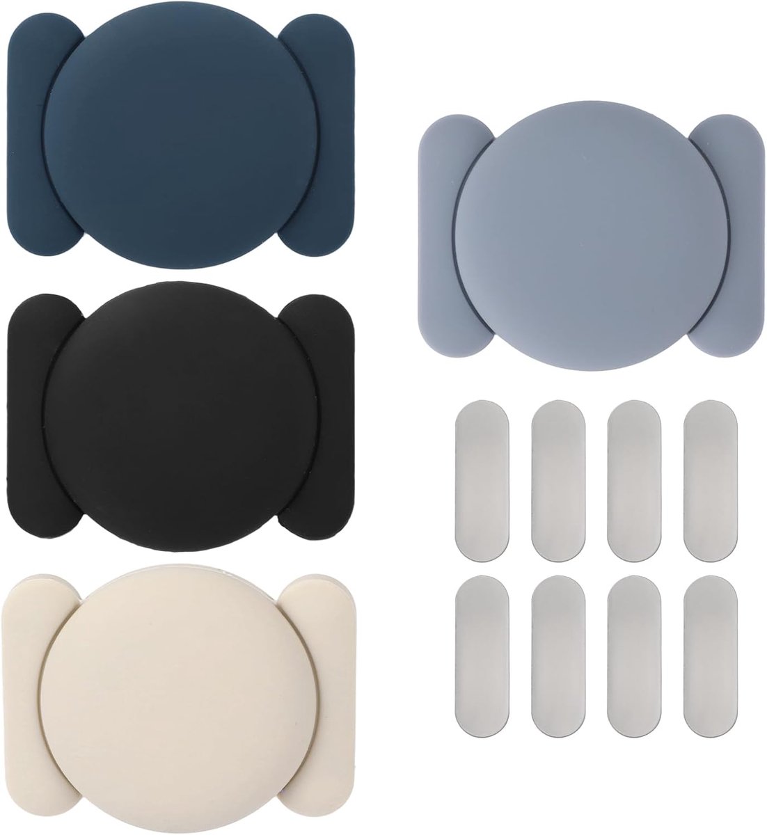 4st Magnetische Houderhoes voor Airtag, Zachte Siliconen Beschermhoes met Verborgen Magneetbevestiging voor Airtag (Kleur 1)