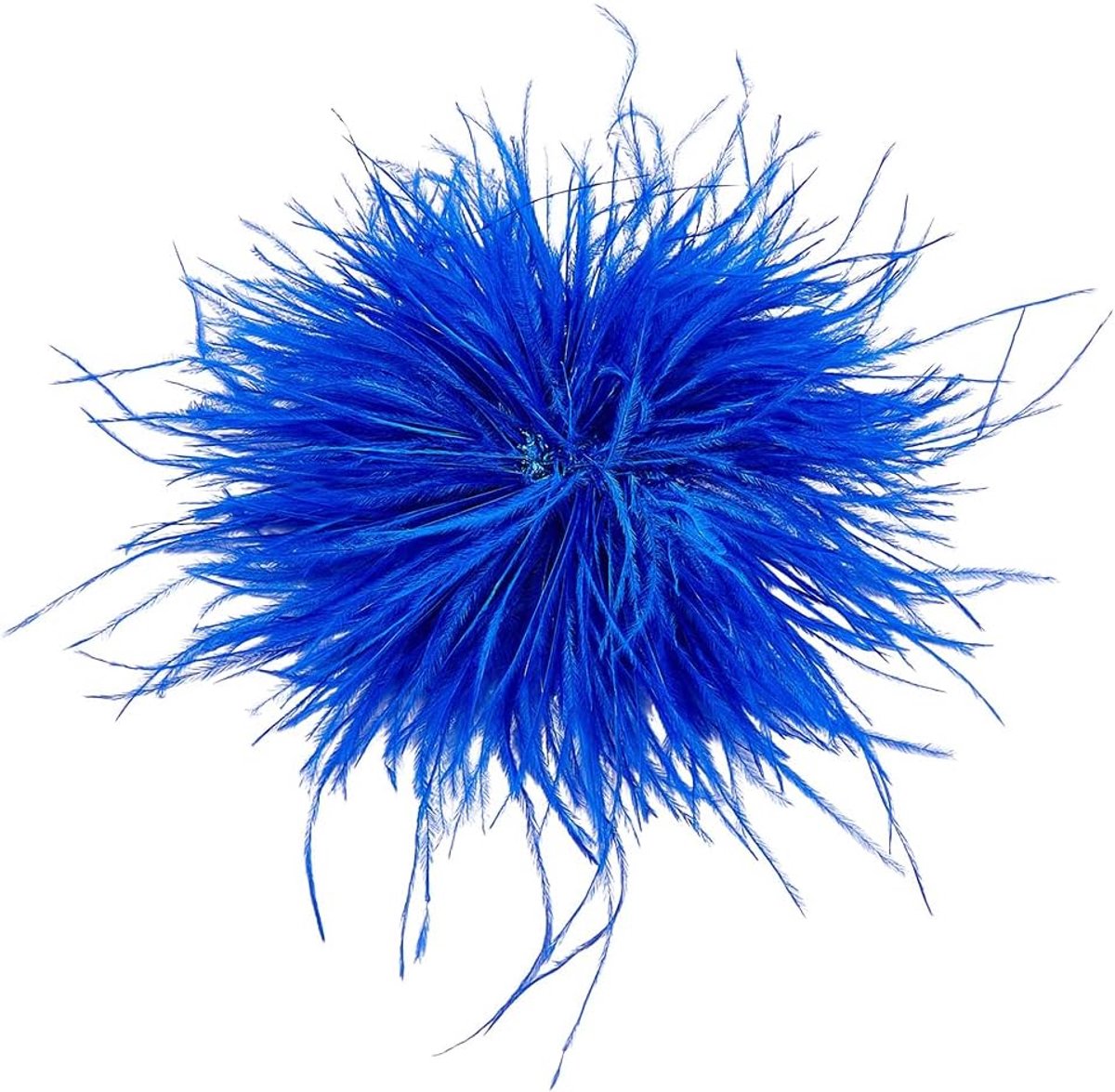 Veren bloem broche pin voor vrouwen elegante bloemen reversspeldjes veer corsage broche sjaal pak kleding accessoires voor bruiloft feest banket dans mode-sieraden 140 mm (blauw)