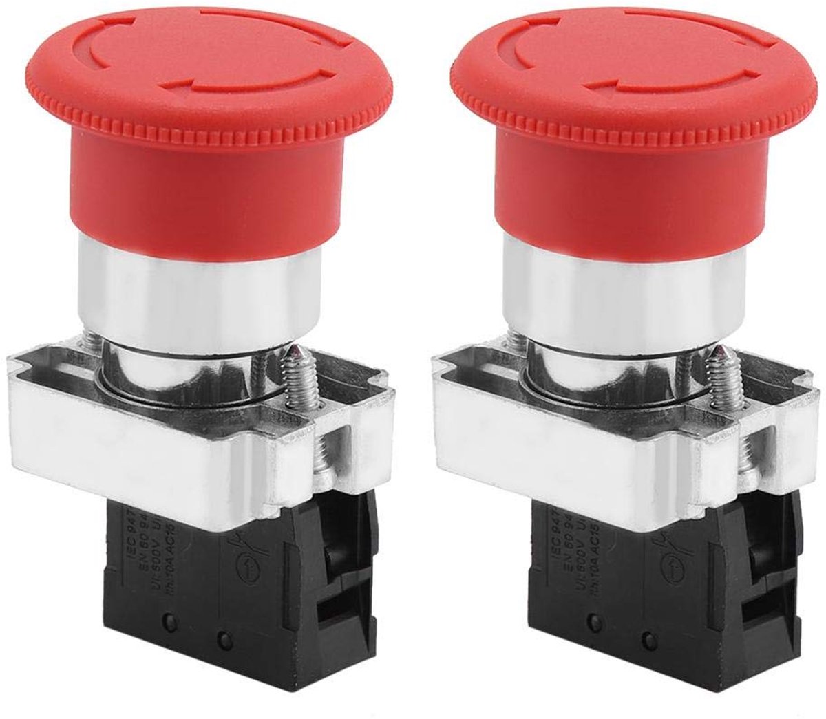 2 STKS Rood Bord Noodstopschakelaar Knop Stop Microschakelaar 22 MM