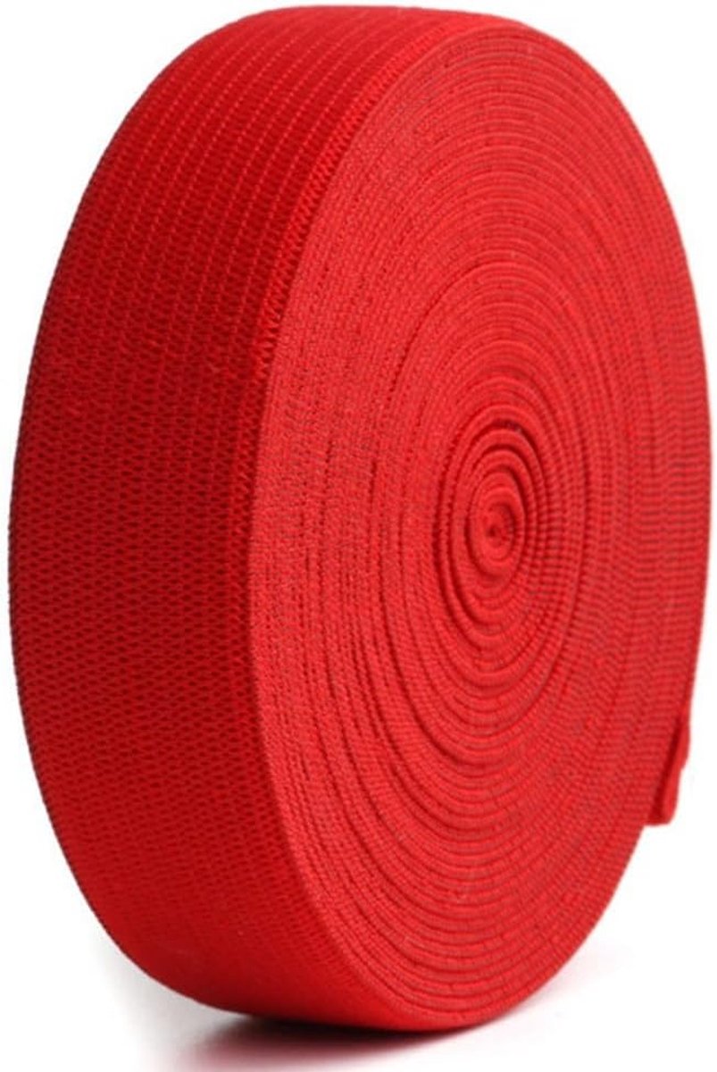 Elastische banden 2 cm breedte 5 m lengte sterke en rekbare essentiële naai-accessoires (rood)