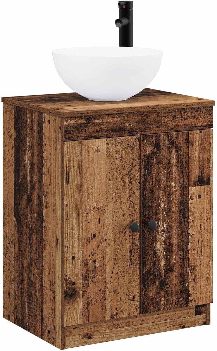 Badkamermeubelset van oud hout