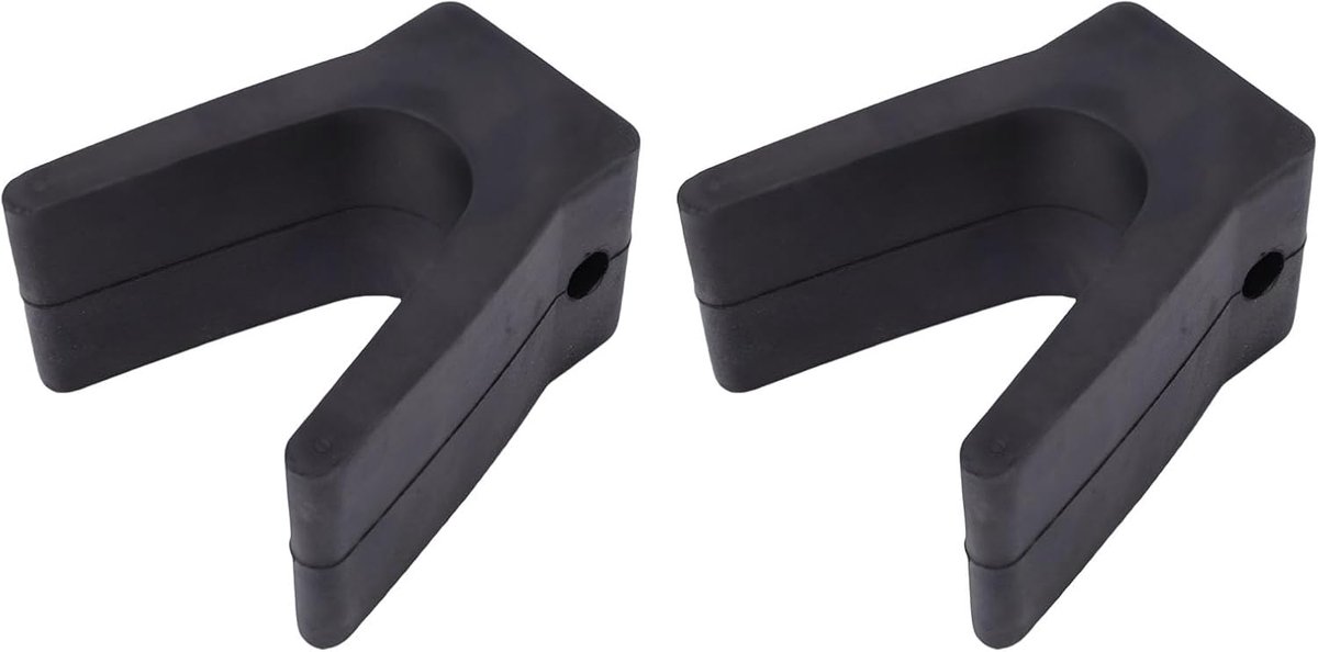 2 Stuks 2 Inch Rubberboottrailer Boegstop V-blok, Duurzame V-span Rubberen Boegstop voor Jachtkajak, Directe Botsingen Voorkomen, Veilige Bootgreep op Aanhangwagens