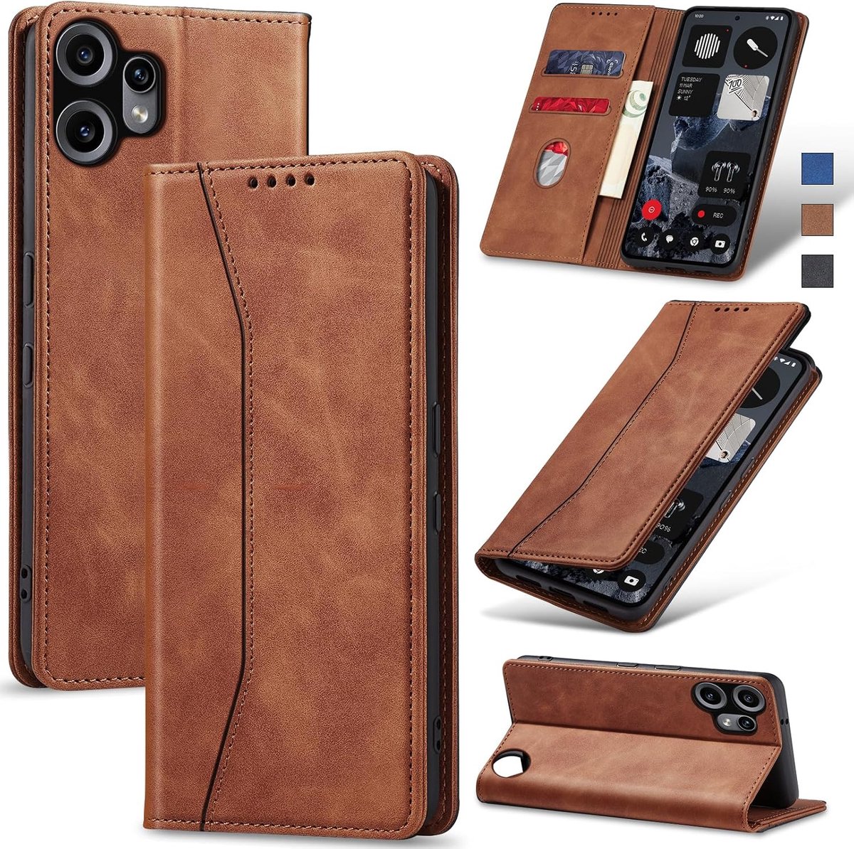 Hoesje voor Nothing CMF Phone 2 Pro,Bruin