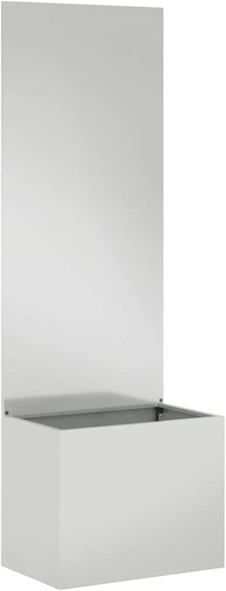 Tuin, canvas, zilver, 50 x 32 x 150 cm, verzinkt staal, met decoratieve ingelegingen, windbestendig, uv-bestendig, voor terras en balkon