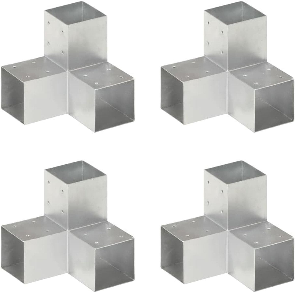 Y-vorm 91 x 91 mm, 4 st. verzinkt metaal