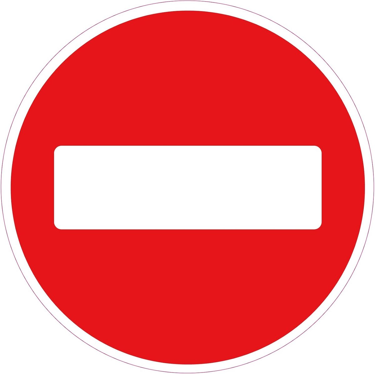 5 Stickers van 20 cm | Verkeersbord eenrichtingverkeer sticker