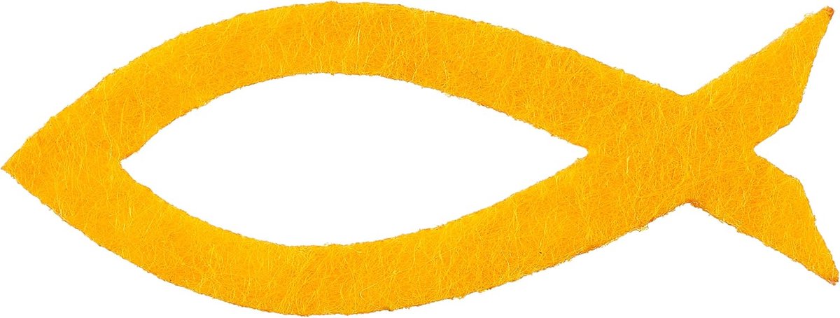 knutsel-News A-KFF3360-08 50 x vis gesneden 60 mm, vilt dottergeel